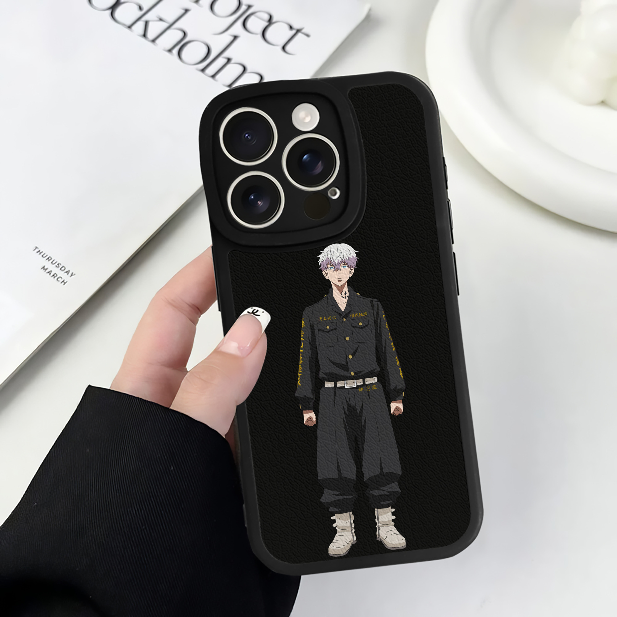 （画像用） 東京リベンジャーズ Tokyo Revengers 【iPhone 16シリーズ対応】シリコンスマホケース（レザー調） 材質：シリコン